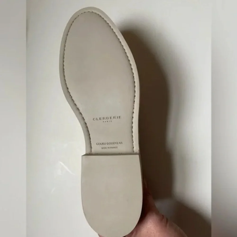 New CLERGERIE Beige Trendy Yellow Trim Oxford Derbys size 38.5